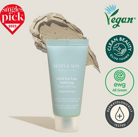 Mary & May CICA Tea Tree soothing Wash off Pack