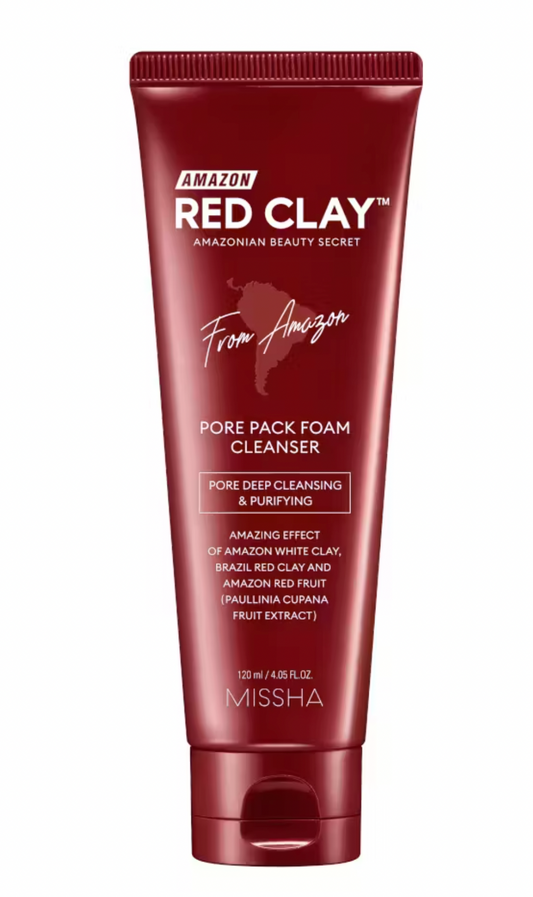 Missha Red Clay Pore Pack Foam Cleanser