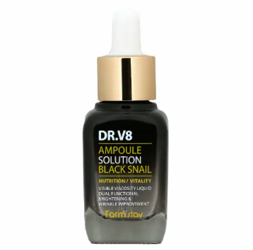 Farmstay DR. V8 Ampoule Solution Black Snail